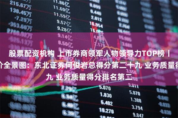 股票配资机构 上市券商领军人物领导力TOP榜丨行业数据评价全景图：东北证券何俊岩总得分第二十九 业务质量得分排名第二